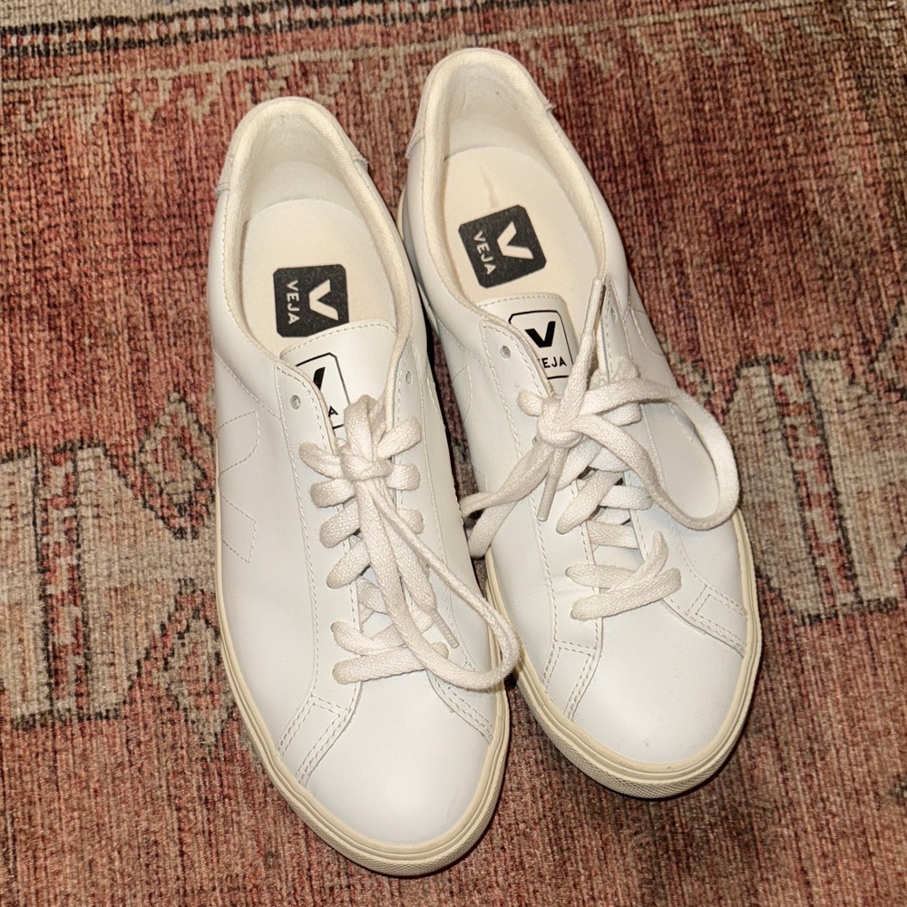 Veja White Leather Sneakers